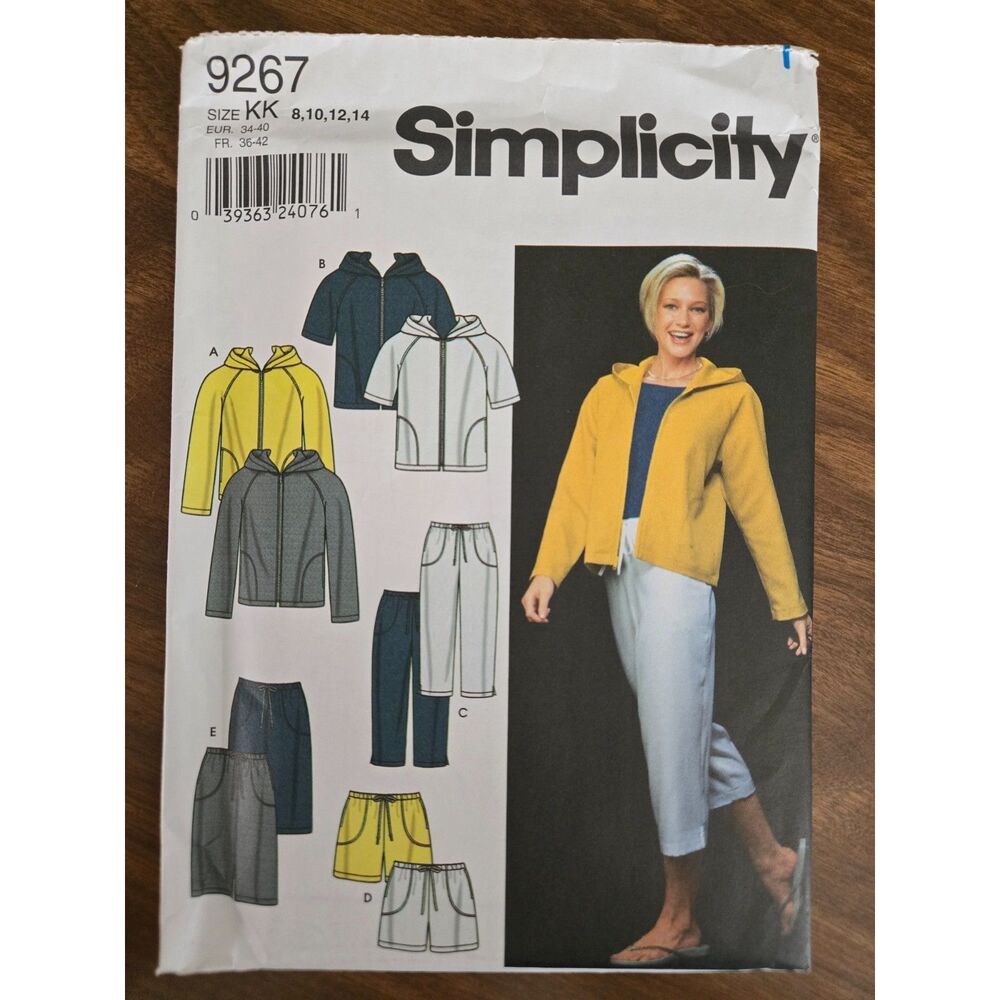 Simplicity Pattern 9267 Women Size KK 8-14 Athleisure Wear